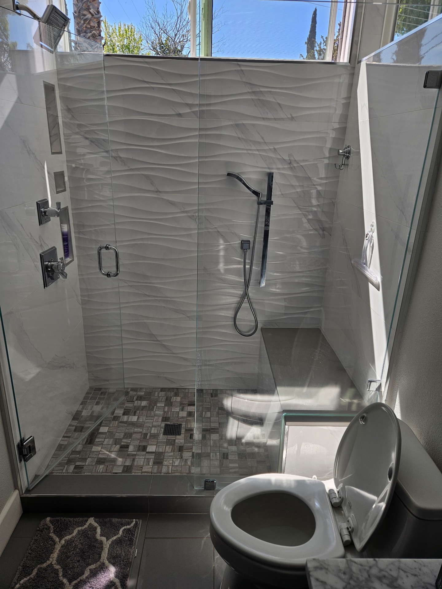 Frameless glass shower remodel